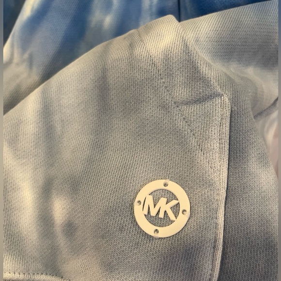 Micheal Kors oversized yellow and blue tie dye hoodie vest - Picture 3 of 5